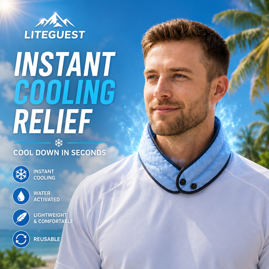 LITEGUEST Instant Cooling Neck Wrap | Water Activated Cooling Relief