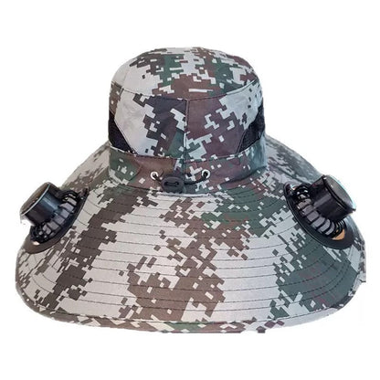 LITEGUEST Solar-Powered Dual Fan Sun Hat – Cooling Outdoor Cap
