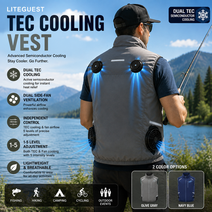 LITEGUEST Wearable Cooling Vest – TEC + Turbo Fan Active Cooling