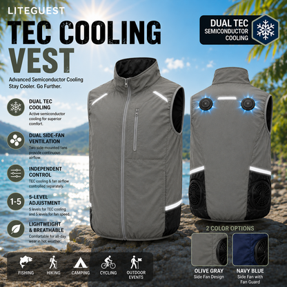 LITEGUEST Wearable Cooling Vest – TEC + Turbo Fan Active Cooling