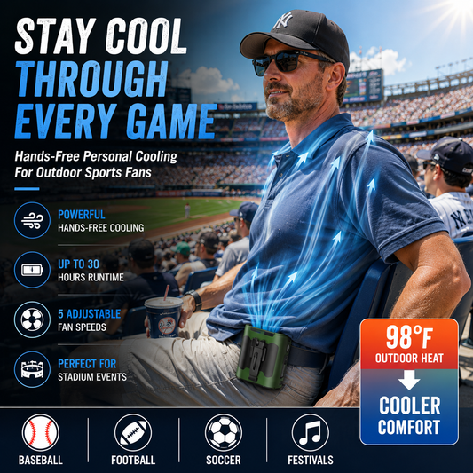LITEGUEST Tactical Waist Clip Fan – Wearable Cooling for Outdoors
