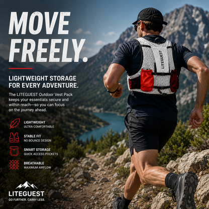 LITEGUEST Outdoor Hiking Vest Pack – Lightweight Multi-Sport Backpack