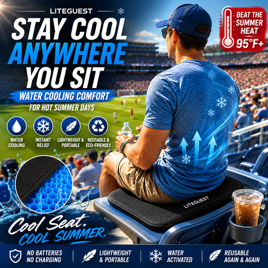 LITEGUEST U-Shaped Water Cooling Gel Seat Cushion – Summer Comfort