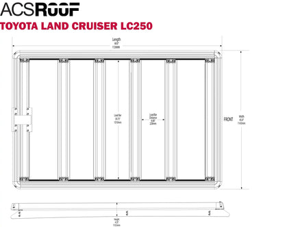 ACS ROOF | Over Cab Platform Rack For TOYOTA LAND CRUISER - 3/4 RACK