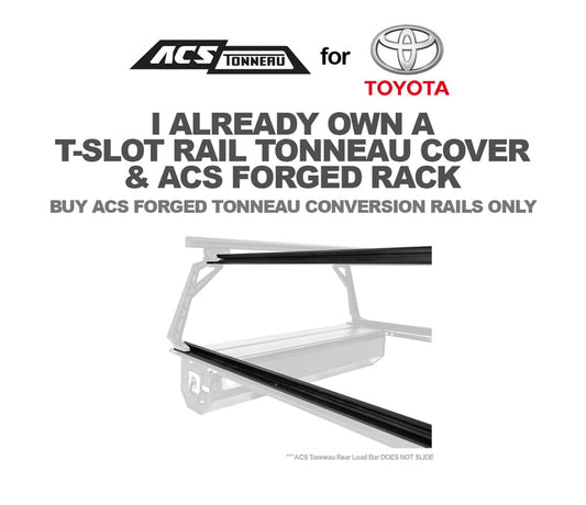 Leitner Designs ACS FORGED TONNEAU Rails | Tonneau Rack Conversion Kit for Toyota Trucks