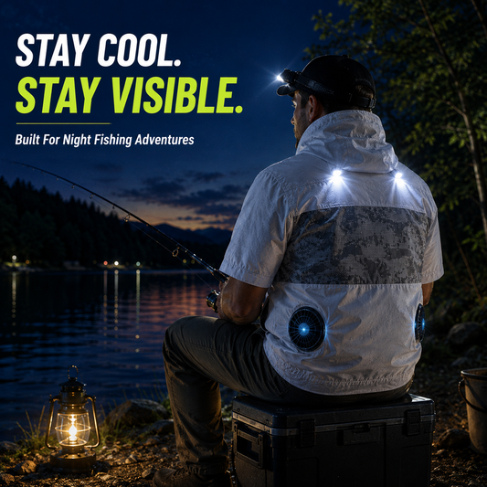 LITEGUEST LED Cooling Fan Jacket – Night Fishing & Outdoor Summer Gear