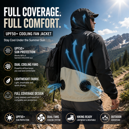 LITEGUEST UPF50+ Fan Jacket – Cooling Fans for Summer Outdoors