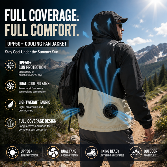 LITEGUEST UPF50+ Fan Jacket – Cooling Fans for Summer Outdoors