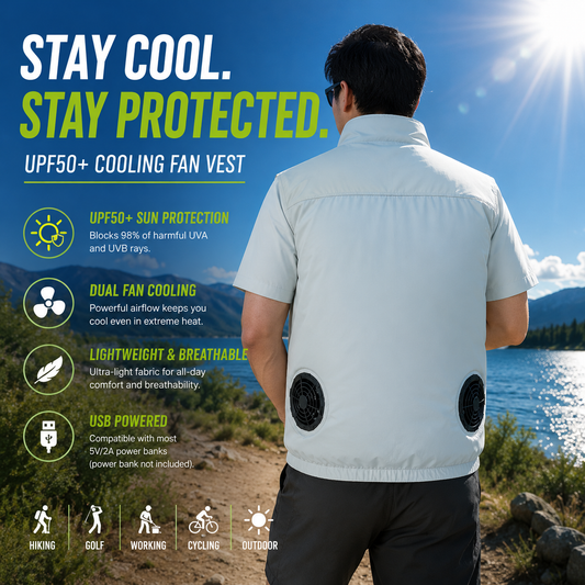 LITEGUEST UPF50 Cooling Fan Vest – Dual Fans & Tactical Pockets