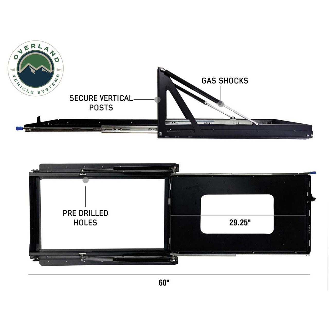 Overland Vehicle Systems Refrigerator Tray | Slide & Tilt