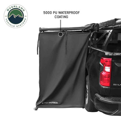 Overland Vehicle Systems XD Nomadic 90 Degree Pivot Shower Awning - w/Light Strip & Black Out Fabric