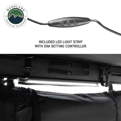 Overland Vehicle Systems XD Nomadic 90 Degree Pivot Shower Awning - w/Light Strip & Black Out Fabric