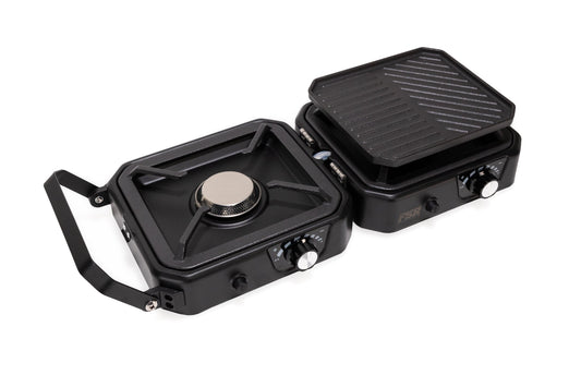 Portable 2 Burner Camp Stove & Wind Screen