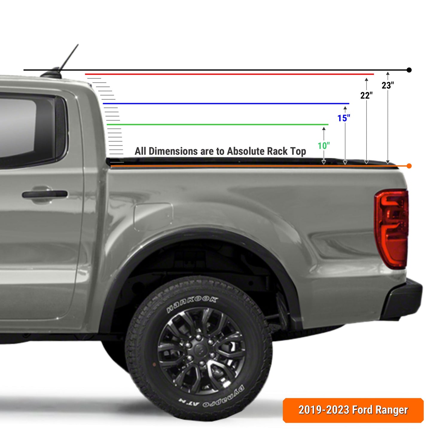 XTR1 Bed Rack for 2019+ Ford Ranger