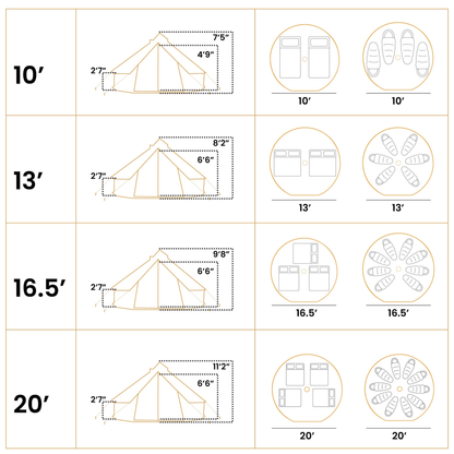 White Duck 13' Regatta Bell Tent