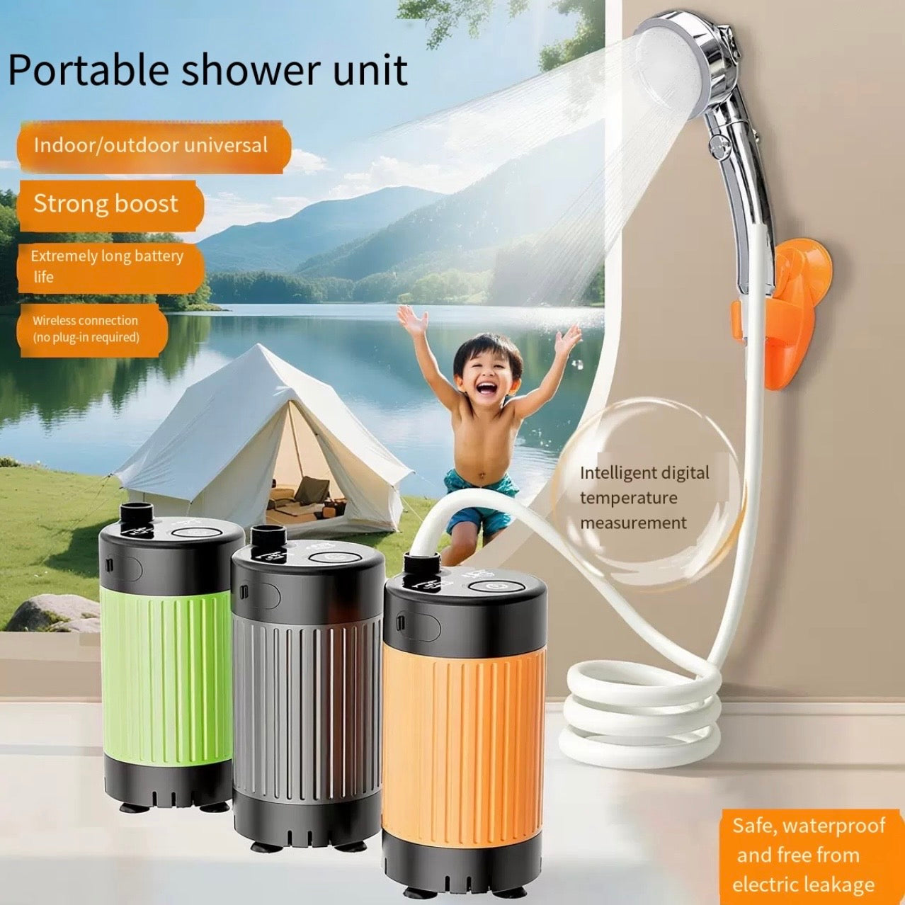 LITEGUEST Smart Portable Electric Shower | 6000mAh Outdoor Camping