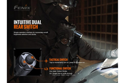 Fenix TK20R V2.0 Rechargeable Flashlight with FREE T5 Tactical Pen (optional)