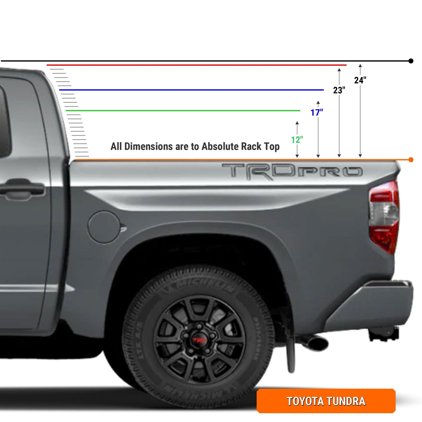 XTR1 Bed Rack for Retrax XR Cover - Toyota Tundra