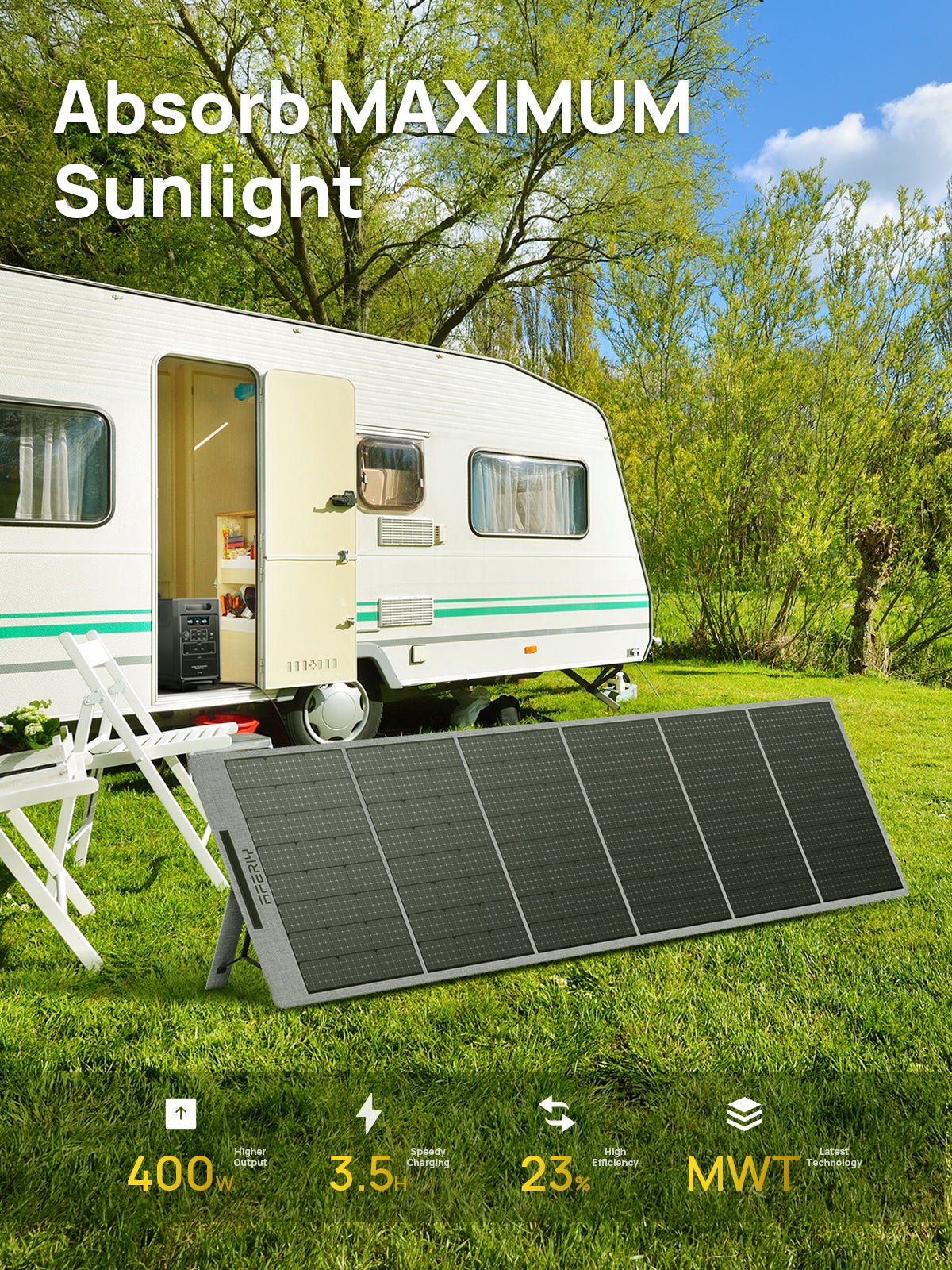 AFERIY Solar Panel AF-S400 | 400W Portable Solar Panel | AFERIY