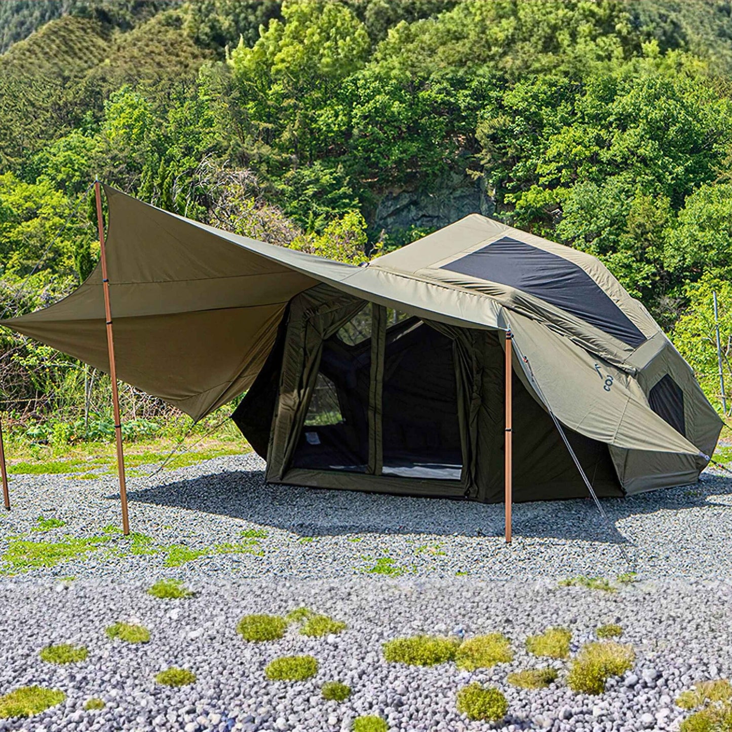 Coody | RBM Bestona Inflatable Tent for 2-4 Person (Forest Green)