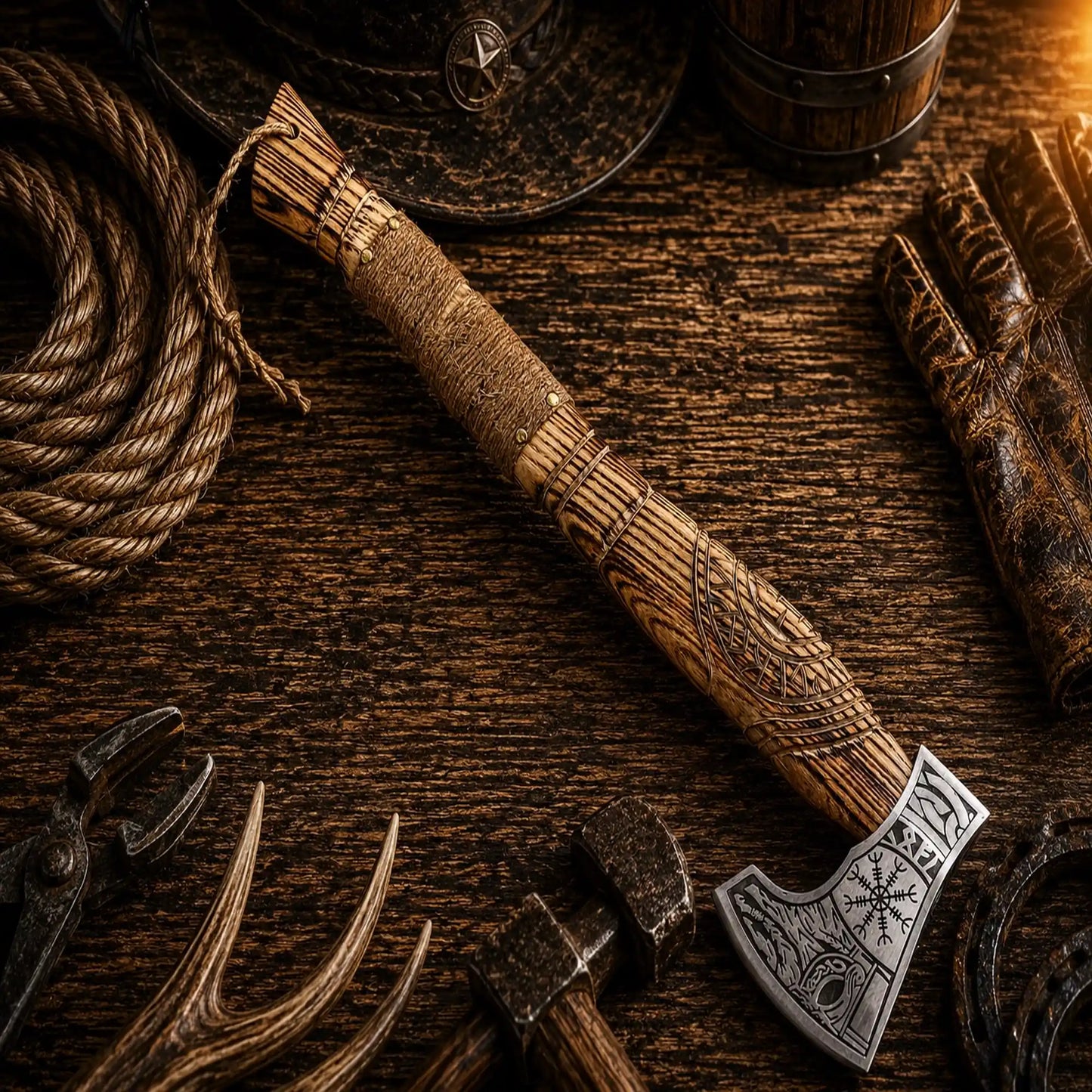 Viking Battle Axe for Sale – Hand Forged Norse Viking Axe
