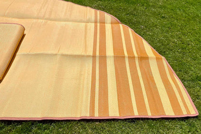 Striped Bell Tent Floor Matting | Citrus Tones