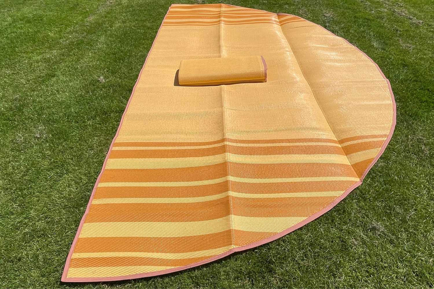 Striped Bell Tent Floor Matting | Citrus Tones