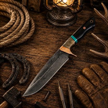 Clip Point D2 Acid Wash Hunting & Outdoor Survival Knife