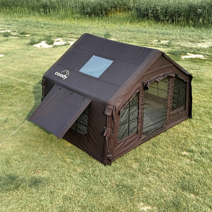 Coody 8 Black - Inflatable Tent House for Camping 1-4 person
