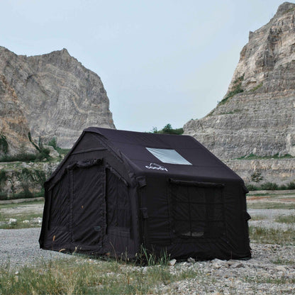 Coody 8 Black - Inflatable Tent House for Camping 1-4 person