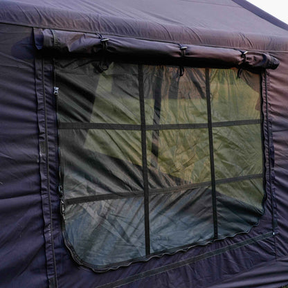 Coody 13.6 | RBM Outdoors (Koala 5) Black + Stove Caminus M - Inflatable Tents with Stove
