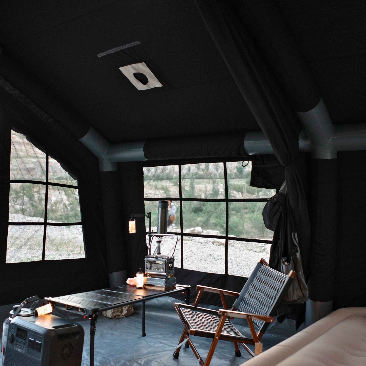 Coody 13.6 (Koala-5) Black Inflatable Tent House for Camping (2-8 person)