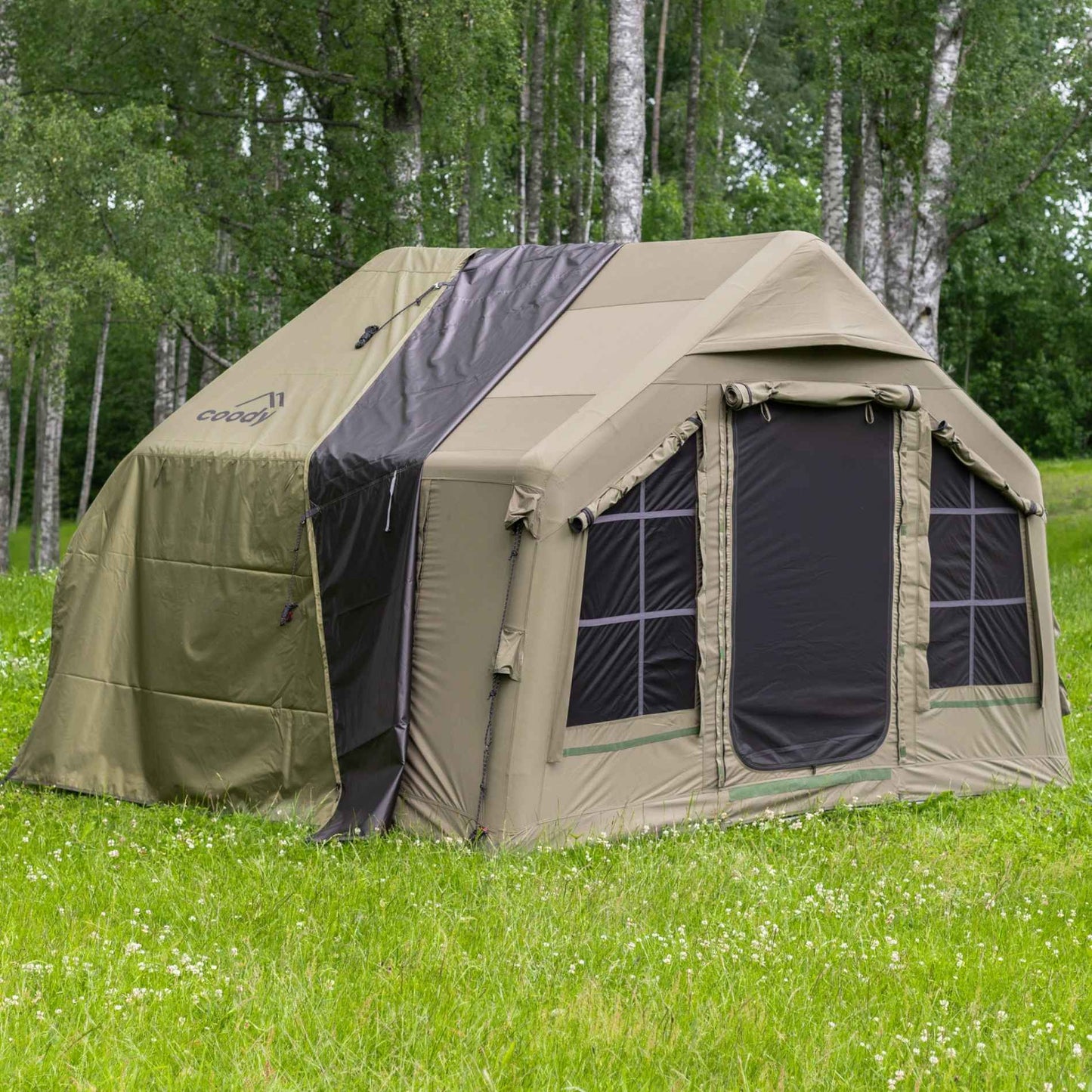 Coody 8 Forest Green - Inflatable Tent House for Camping 1-4 person