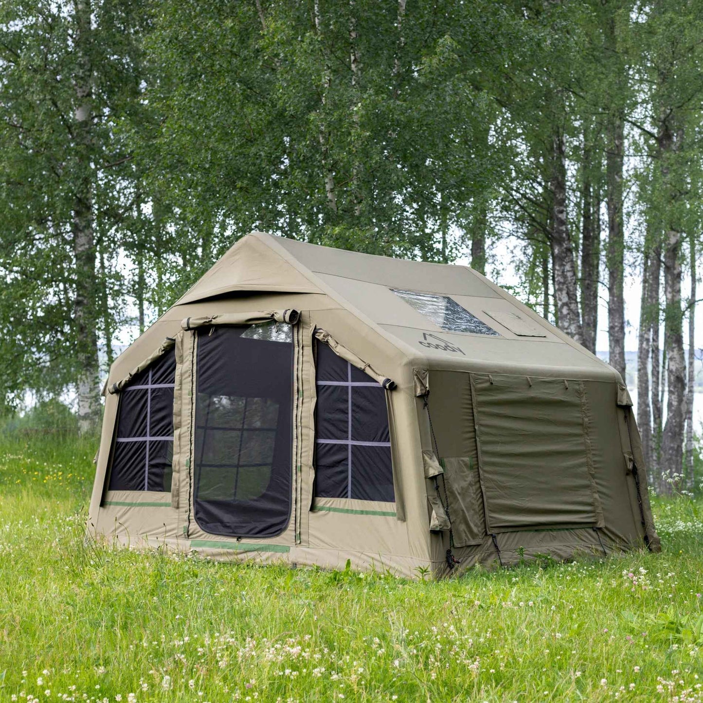 Coody 8 Forest Green - Inflatable Tent House for Camping 1-4 person