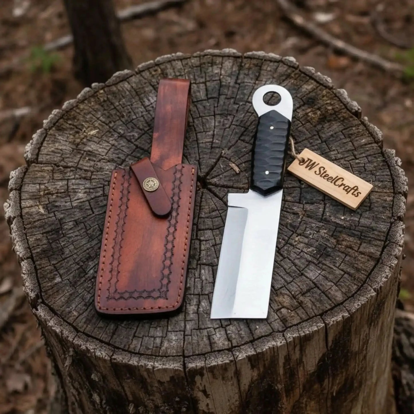 Custom hand Made D2 Steel Tanto knife  MB-0094