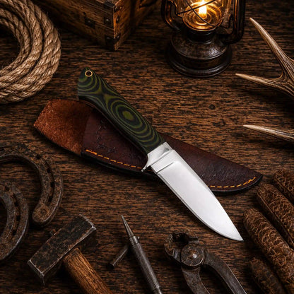 Drop Point D2 Fixed Blade Outdoor Camping Survival Hunting Knife