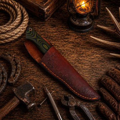 Drop Point D2 Fixed Blade Outdoor Camping Survival Hunting Knife