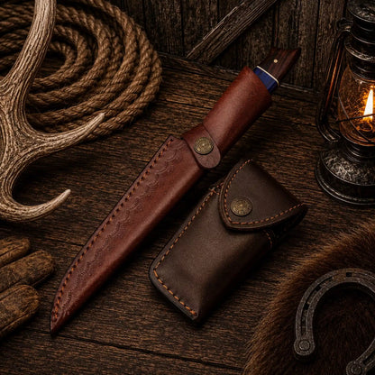 Buy Best Duo Damascus Steel Fillet & Pocket Folding Knife