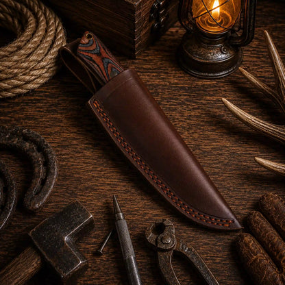 Full Tang Drop Point 1095 High Carbon Steel Fixed Blade Outdoor Camping Hunting Knife