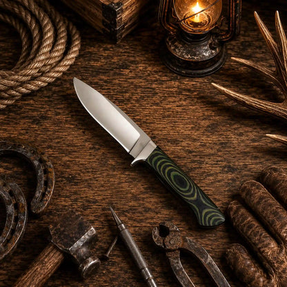 Drop Point D2 Fixed Blade Outdoor Camping Survival Hunting Knife