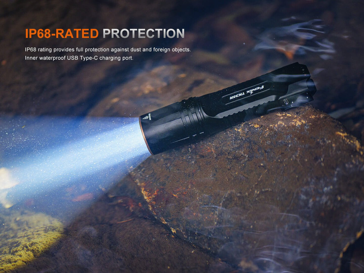 Fenix TK35R Rechargeable High-Performance Tactical Flashlight with UV Output