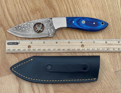Fixed Blade Hunting Knife,Damascus Steel Fixed Blade Hunting Knife