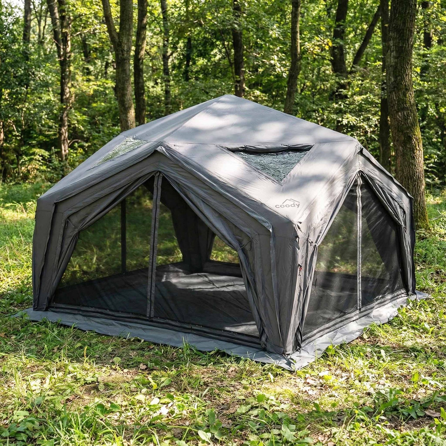 Coody | RBM Hub Shelter Inflatable Tent for 2-6 Person (Gray)