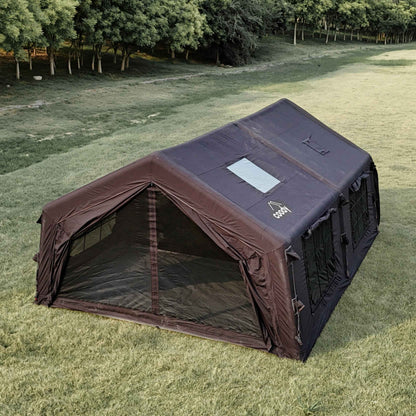 Coody 17.2 | RBM Outdoors (Koala 7) Black + Stove Caminus M - Inflatable Tents with Stove