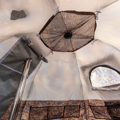 RBM All-Seasons tent  UP-2 mini for 1-3 person + Wood Stove Caminus S + Three-Layer Floor