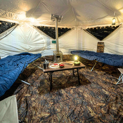 RBM All-Seasons tent  Hexagon for 2-9 person + Wood Stove Caminus M