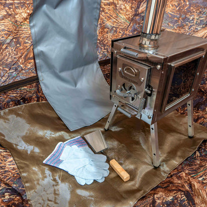 RBM All-Seasons tent  UP-2 mini for 1-3 person + Wood Stove Caminus S + Three-Layer Floor