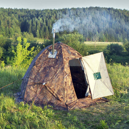 RBM All-Seasons tent  UP-2 mini for 1-3 person + Wood Stove Caminus S + Three-Layer Floor