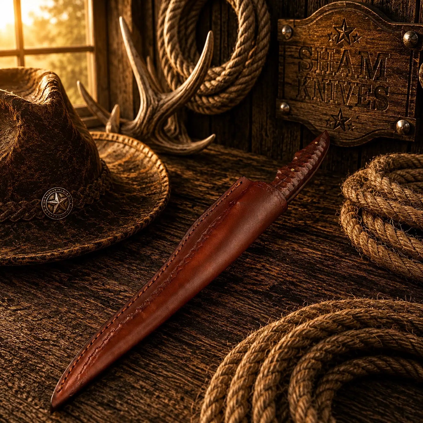 Ridged Texture Rosewood Handle Flexible Full Tang Fish Fillet Knife D2 Powder Coated Blade