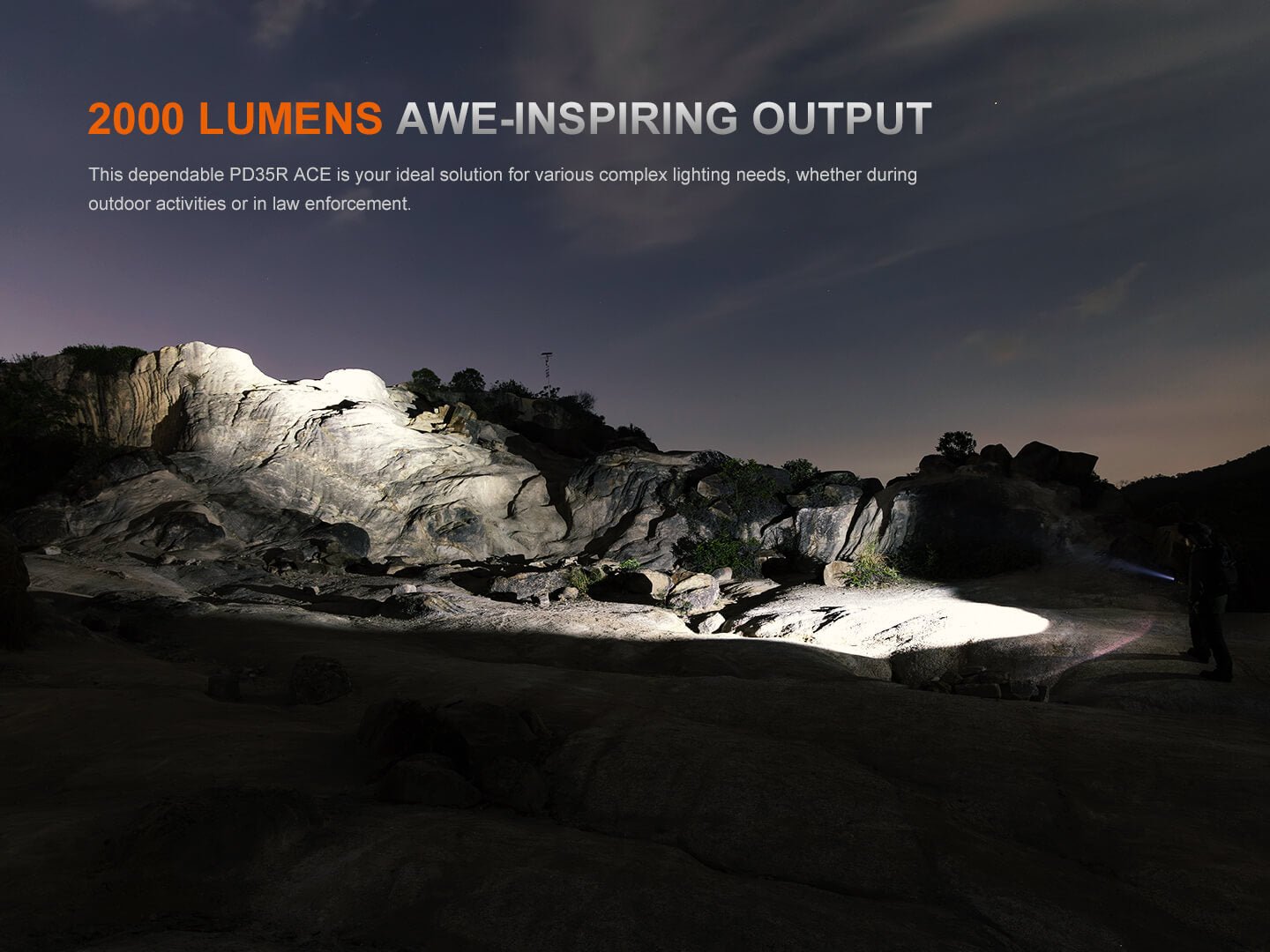 Fenix PD35R ACE Multi-mode Tactical Flashlight + FREE CL01 Mini Lantern